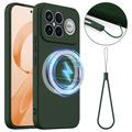 Coque Xiaomi Redmi K90 Pro Max/Poco X8 Ultra en Silicone Liquide - Compatible MagSafe - Vert Foncé