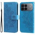 Étui Portefeuille Xiaomi Redmi K90 Pro Max Mandala Série - Bleu