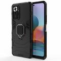 Coque Hybride Xiaomi Redmi Note 10 Pro avec Support Bague - Noire