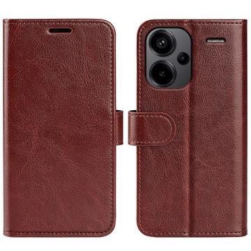 Étui Portefeuille Xiaomi Redmi Note 13 Pro+ avec Fermeture Magnétique - Marron