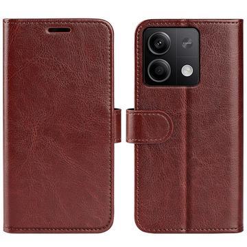 Étui Portefeuille Xiaomi Redmi Note 13 avec Fermeture Magnétique - Marron