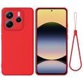 Coque Xiaomi Redmi Note 14 5G en silicone liquide avec dragonne