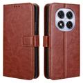 Etui portefeuille Xiaomi Redmi Note 14 Pro 5G/14 Pro+ 5G/Poco X7 avec fermeture magnétique - Marron