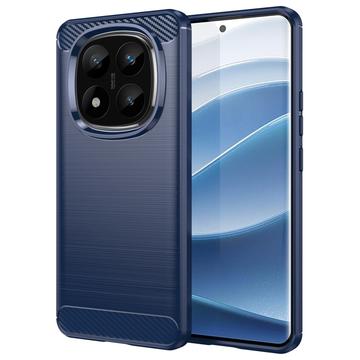 Coque Xiaomi Redmi Note 14 Pro+ en TPU Brossé - Fibre de Carbone