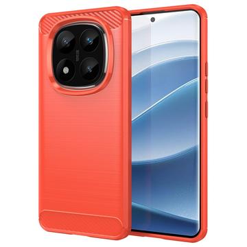 Coque Xiaomi Redmi Note 14 Pro+ 5G en TPU Brossé - Fibre de Carbone