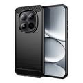 Coque Xiaomi Redmi Note 15 Pro 5G en TPU Brossé - Fibre de Carbone - Noire