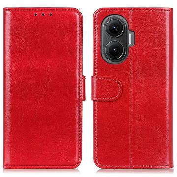 Étui portefeuille Xiaomi Redmi Turbo 4 Pro avec support - Rouge