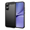 Coque Xiaomi Redmi Turbo 5/Poco X8 Pro en TPU Brossé - Fibre de Carbone - Noire