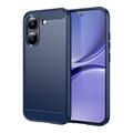 Coque Xiaomi Redmi Turbo 5/Poco X8 Pro en TPU Brossé - Fibre de Carbone - Bleue
