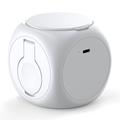Station de recharge sans fil 3-en-1 en forme de cube Y22 - Blanc
