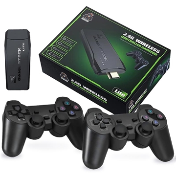 Clé HDMI Y3 Lite pour jeux vidéo avec deux manettes sans fil 2.4G - 3000 jeux intégrés, 32G