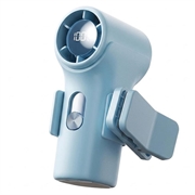Mini-ventilateur portable à pince YS-G10 avec écran numérique - Bleu