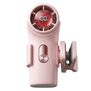 Mini-ventilateur portable à pince YS-G10 avec écran numérique - Rose