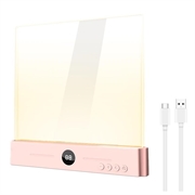 Lampe de chevet LED en acrylique transparent YSJ-019 Plus - Recharge Type-C - Rose