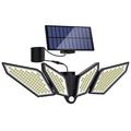 YY-22226 Lampe solaire à LED à 4 têtes avec détecteur de mouvement PIR - 800 lumens