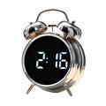 YY6031 Réveil numérique ultra-puissant avec activation vocale - 120dB - Argent