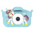 YYTech Appareil photo pour enfants Licorne avec carte mémoire 32GB et lecteur de carte - Bleu