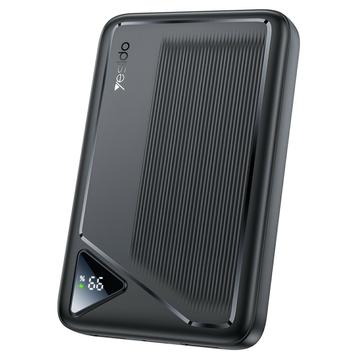 Yesido YP82 10000mAh Power Bank avec affichage numérique - 22.5W, 2x USB-A, USB-C - Noir