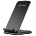 Z2 15W Wireless Charger Fast Charging Mobile Phone Cradle Stand for iPhone Samsung Huawei Xiaomi - Black