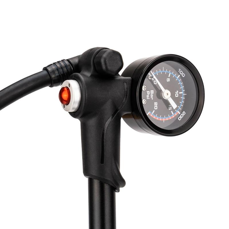 Pompe à air de vélo haute pression VTT - 300PSI - Noir