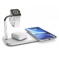 Zens Aluminium Dual+ Fast Qi Wireless Charging Pad - White