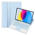 Étui iPad 2022/2025 avec Clavier Bluetooth - Bleu Clair