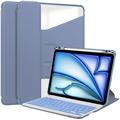 Étui intelligent pivotant à 360° iPad Air 11 2024/2025 avec clavier Bluetooth - Violet