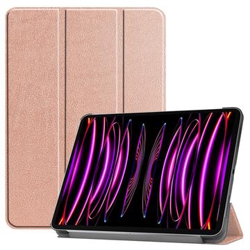 Étui à Rabat Smart iPad Air 13 (2024) - Série Tri-Fold - Rose Doré