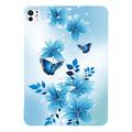 Coque iPad Pro 13 (2024) en TPU Stylish Ultra Fin - Papillon Bleu