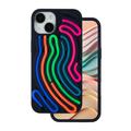 Coque en silicone DIY serpent iPhone 11 avec cordons colorés - Noire