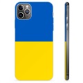 Coque iPhone 11 Pro Max en TPU Drapeau Ukraine - Jaune et bleu clair
