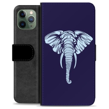 Étui Portefeuille Premium iPhone 11 Pro - Éléphant