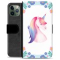 Étui Portefeuille Premium iPhone 11 Pro - Licorne