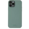 Coque iPhone 12 en Silicone Holdit - Vert mousse