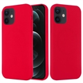 Coque iPhone 12 Mini en Silicone Liquide - Compatible MagSafe - Rouge