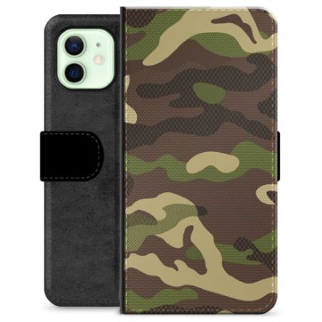 Étui Portefeuille Premium iPhone 12 - Camouflage