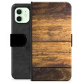 Étui Portefeuille Premium iPhone 12 - Bois