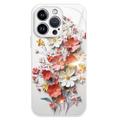 Coque hybride iPhone 12/12 Pro Bouquet de fleurs - Blanche