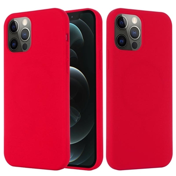 Coque iPhone 12/12 Pro en Silicone Liquide - Compatible MagSafe - Rouge