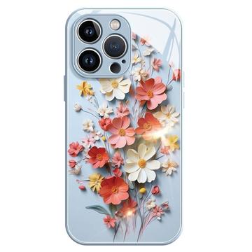 Coque Hybride iPhone 12 Pro Max Bouquet de fleurs - Bleue