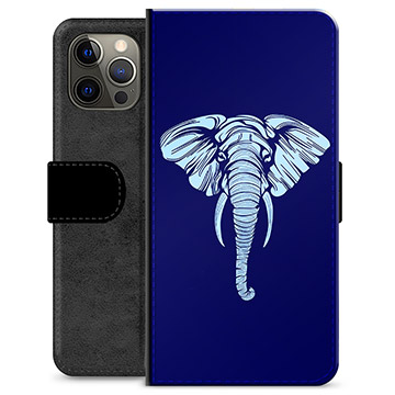 Étui Portefeuille Premium iPhone 12 Pro Max - Éléphant