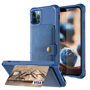 Coque en TPU avec Porte-Cartes pour iPhone 12 Pro Max - Bleu