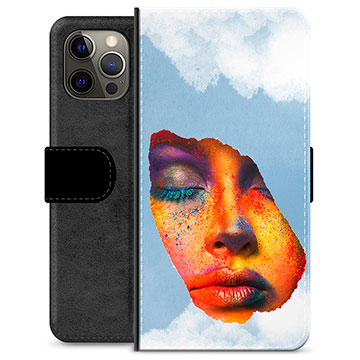 Étui Portefeuille Premium iPhone 12 Pro Max - Peinture de Visage
