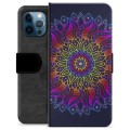 Étui Portefeuille Premium iPhone 12 Pro - Mandala Coloré