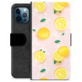 Étui Portefeuille Premium iPhone 12 Pro - Motif Citron