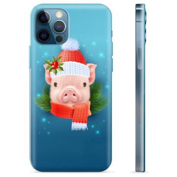 Coque iPhone 12 Pro en TPU - Cochonnet d\'Hiver