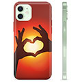 Coque iPhone 12 en TPU - Silhouette de Coeur