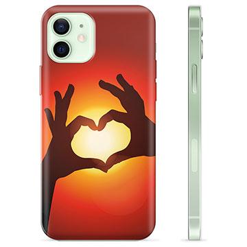 Coque iPhone 12 en TPU - Silhouette de Coeur