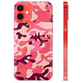 Coque iPhone 12 mini en TPU - Camouflage Rose