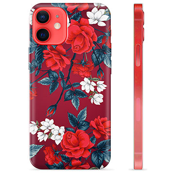 Coque iPhone 12 mini en TPU - Fleurs Vintage